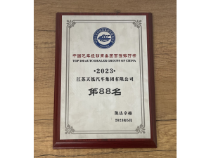 2023中国汽车流通行业百强排行榜第88名-开云手机入口官网